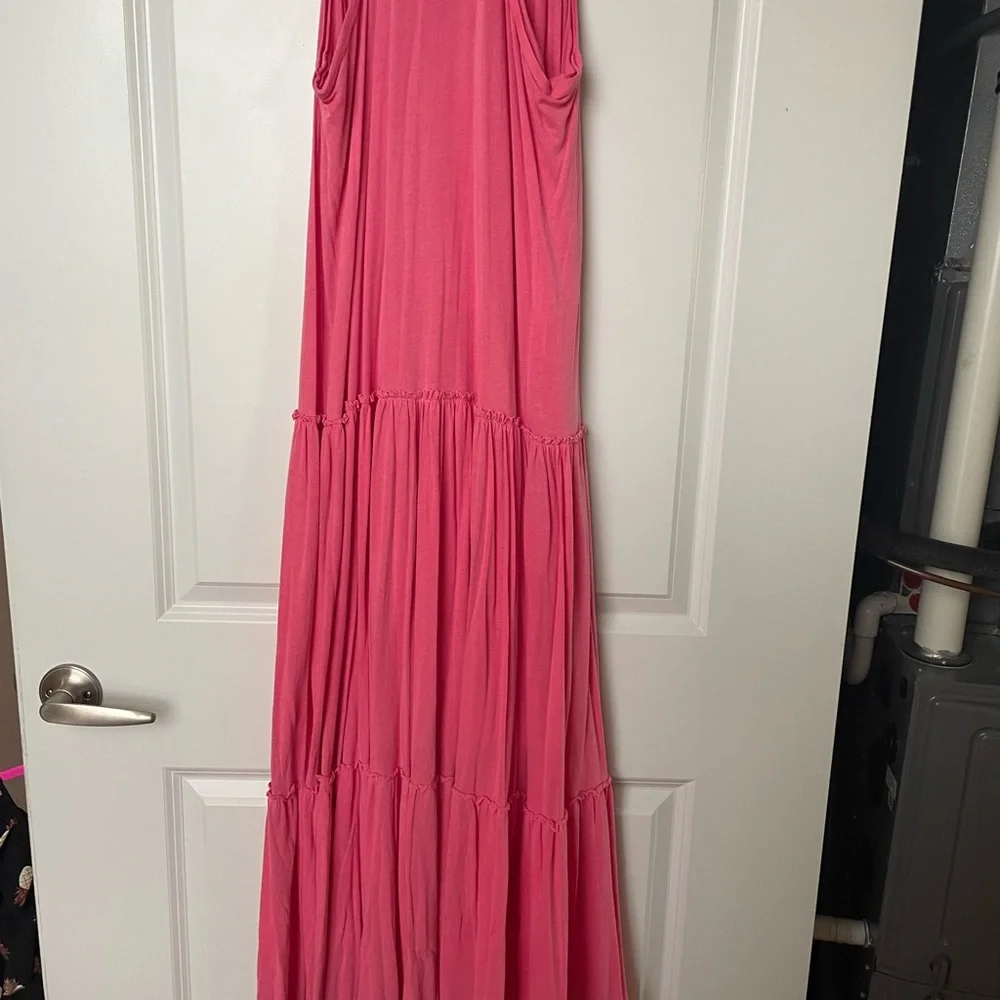 NWT Sundry Drop Waist Tiered Midi Dress - Picture 5 of 7